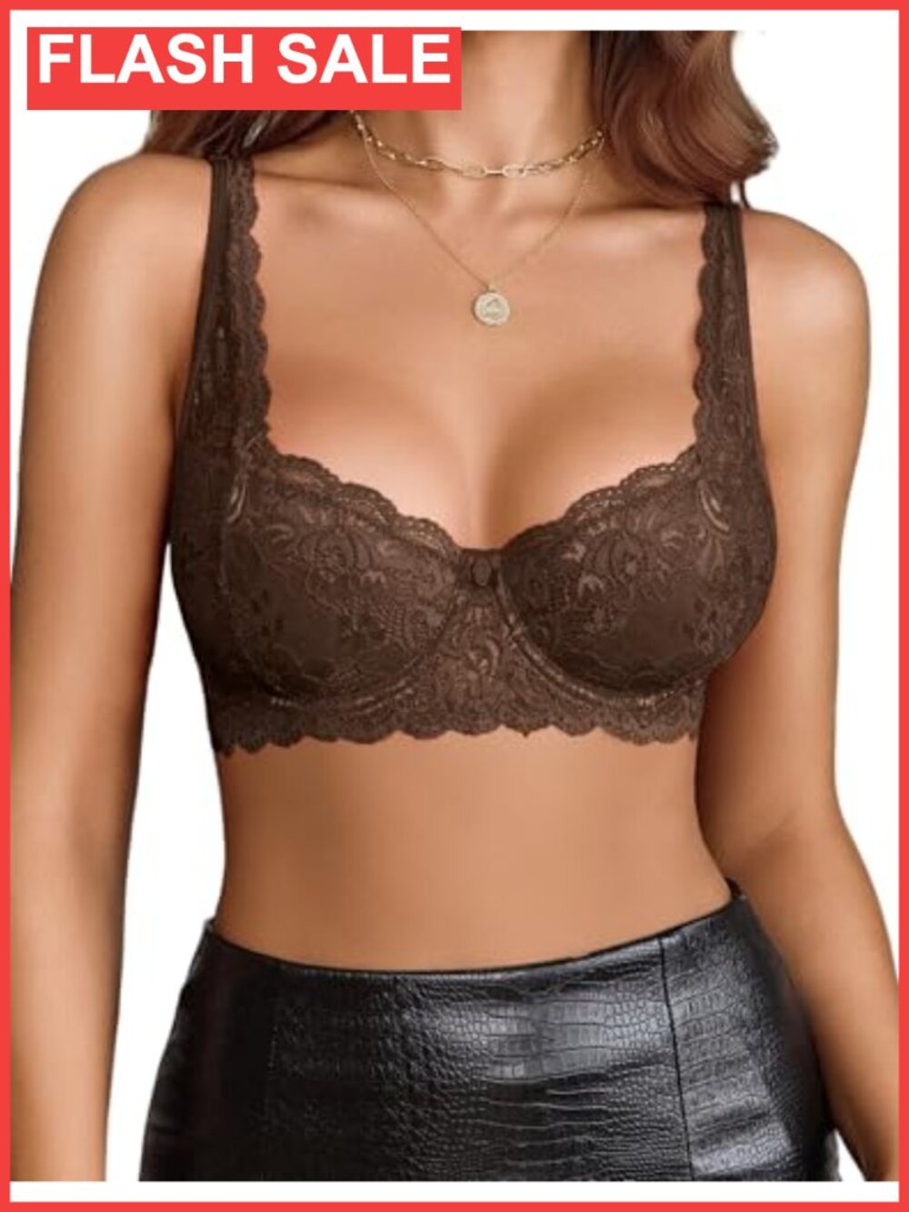 Lace Bralette Sexy Unlined Demi Underwire Bra Lingerie